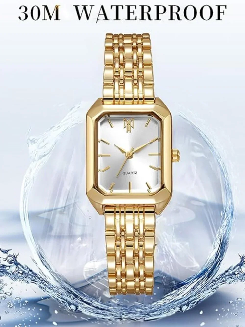 Women's Square Quartz Steel Watch